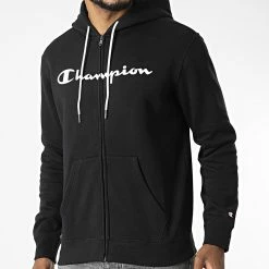 Sweat Zippé Capuche 217929 Noir de Champion
