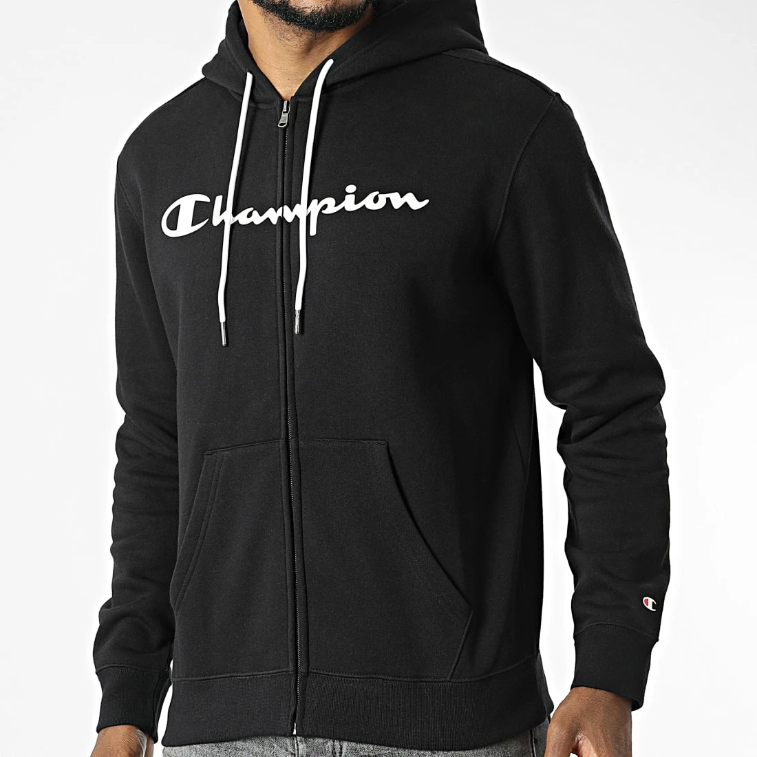 Sweat Zippé Capuche 217929 Noir de Champion 3 Sweat Zippé Capuche 217929 Noir de Champion