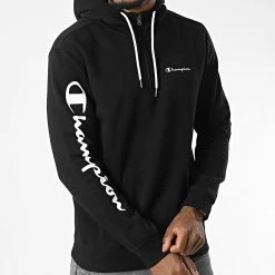 Sweat Col Zippé Capuche 217930 Noir de Champion -Champion Soldes champion 327900 217930 KK001 20220721T155129 03