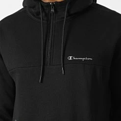 Sweat Col Zippé Capuche 217937 Noir de Champion 7 Sweat Col Zippé Capuche 217937 Noir de Champion -Champion Soldes champion 327901 217937 KK001 20220721T155144 02