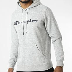 Sweat Capuche 218282 Gris Chiné de Champion