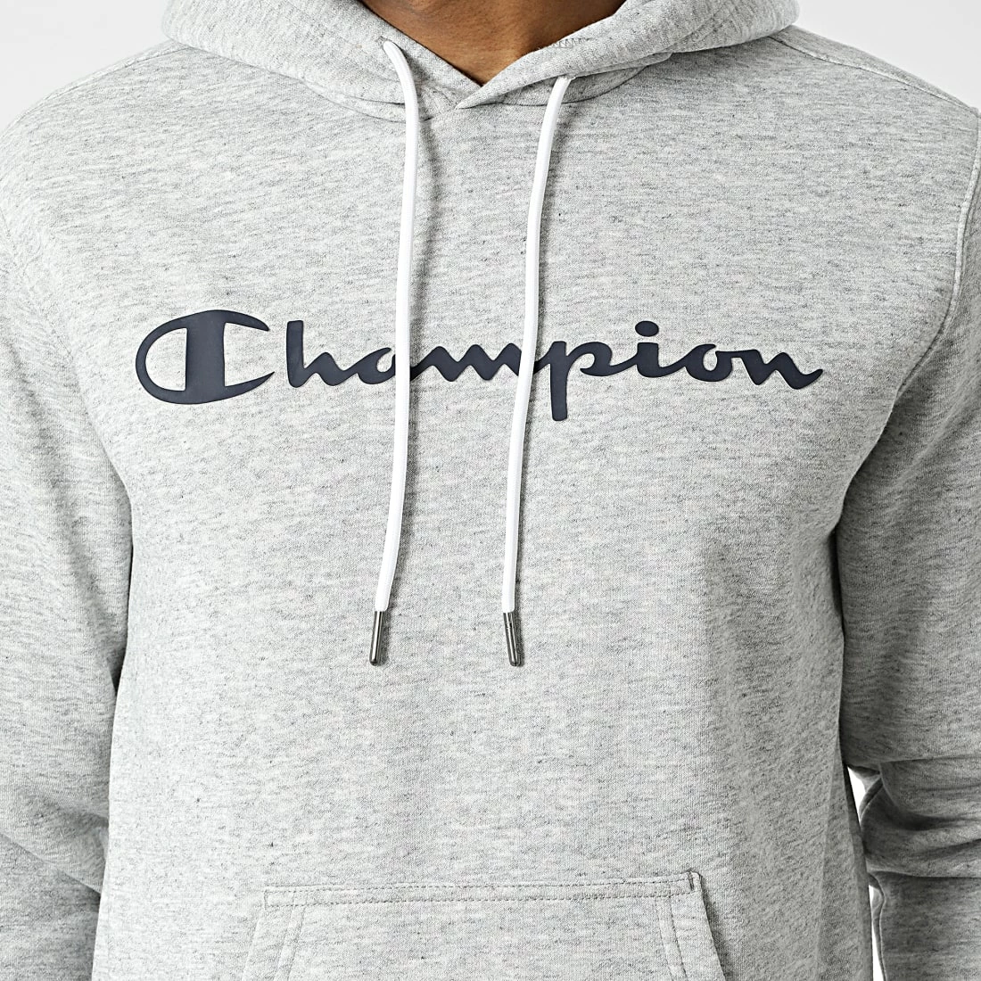 Sweat Capuche 218282 Gris Chiné de Champion 4 Sweat Capuche 218282 Gris Chiné de Champion – Image 2