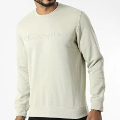 Sweat Crewneck 218283 Vert Kaki Clair de Champion