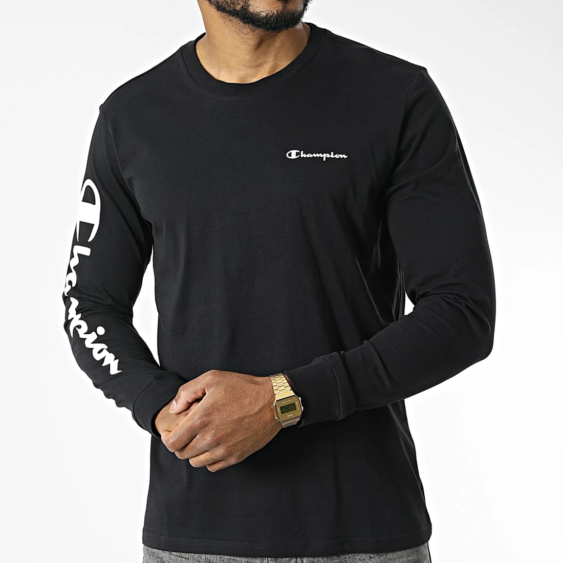 Tee Shirt Manches Longues 218286 Noir de Champion 5 Tee Shirt Manches Longues 218286 Noir de Champion – Image 3