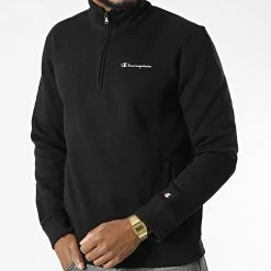Sweat Col Zippé 218291 Noir de Champion -Champion Soldes champion 327951 218291 KK001 20220721T155233 03