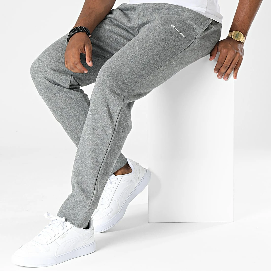 Pantalon Jogging 218339 Gris Chiné de Champion 5 Pantalon Jogging 218339 Gris Chiné de Champion – Image 3