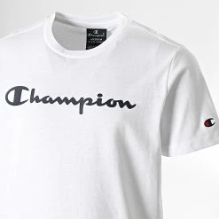 Tee Shirt Enfant 305365 Blanc de Champion -Champion Soldes champion 327992 305365 WW001 20220719T151651 02
