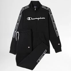 Ensemble De Survetement Enfant A Bandes 306181 Noir de Champion