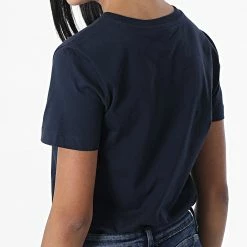 Tee Shirt Femme 115422 Bleu Marine de Champion -Champion Soldes champion 328155 115422 BS501 20220802T161337 04