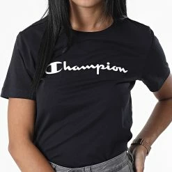 Tee Shirt Femme 115422 Noir de Champion
