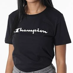 Tee Shirt Femme 115422 Noir de Champion -Champion Soldes champion 328156 115422 KK001 20220803T160215 03