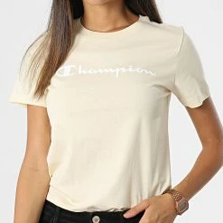 Tee Shirt Femme 115422 Beige de Champion
