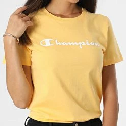 Tee Shirt Femme 115422 Jaune de Champion