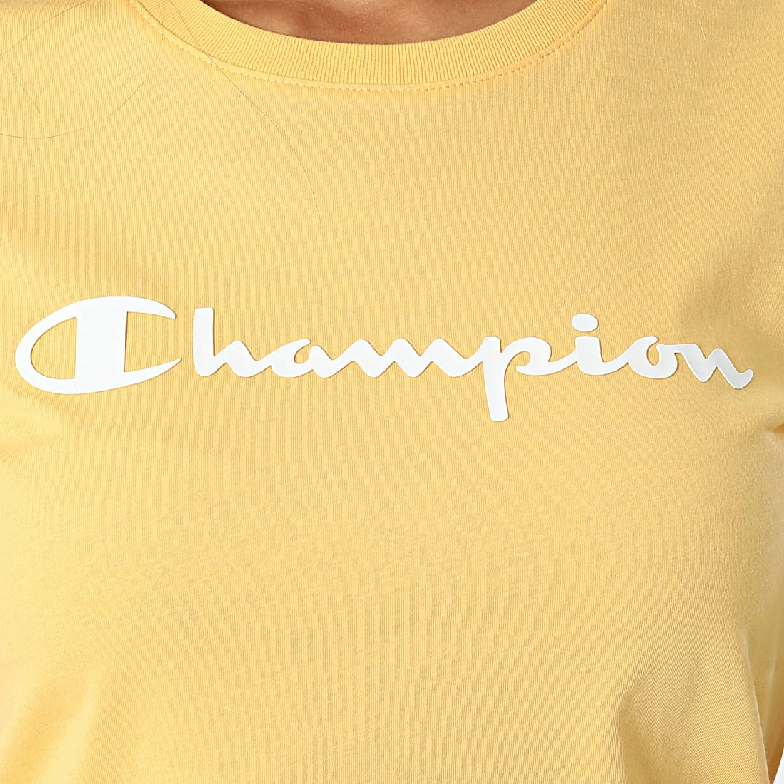 Tee Shirt Femme 115422 Jaune de Champion 4 Tee Shirt Femme 115422 Jaune de Champion – Image 2