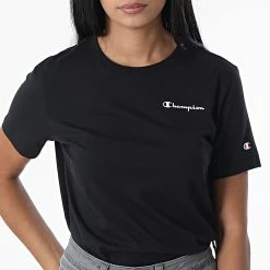 Tee Shirt Femme 115426 Noir de Champion -Champion Soldes champion 328163 115426 KK001 20220803T160743 03