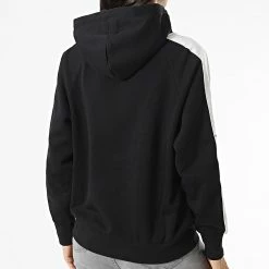 Sweat Capuche Femme A Bandes 115571 Noir de Champion -Champion Soldes champion 328175 115571 KK001 20220810T135316 04