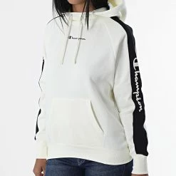 Sweat Capuche Femme A Bandes 115571 Beige de Champion 8 Sweat Capuche Femme A Bandes 115571 Beige de Champion -Champion Soldes champion 328181 115571 WW005 20220802T160831 03