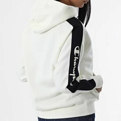 Sweat Capuche Femme A Bandes 115571 Beige de Champion 9 Sweat Capuche Femme A Bandes 115571 Beige de Champion -Champion Soldes champion 328181 115571 WW005 20220802T160832 04