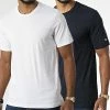 Lot De 2 Tee Shirts 213182 Blanc Bleu Marine de Champion 1 Lot De 2 Tee Shirts 213182 Blanc Bleu Marine de Champion -Champion Soldes champion 328210 213182 WW001 20220718T155434 01