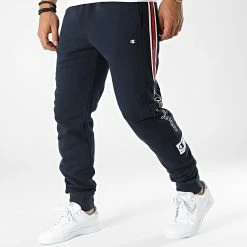 Pantalon Jogging A Bandes 217846 Bleu Marine de Champion