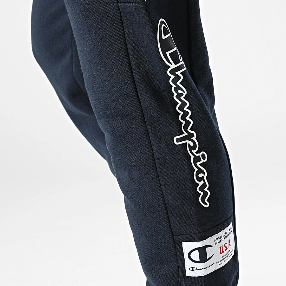 Pantalon Jogging A Bandes 217846 Bleu Marine de Champion 4 Pantalon Jogging A Bandes 217846 Bleu Marine de Champion – Image 2