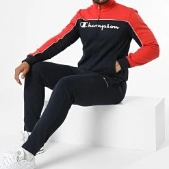 Ensemble De Survetement 218118 Bleu Marine Rouge de Champion