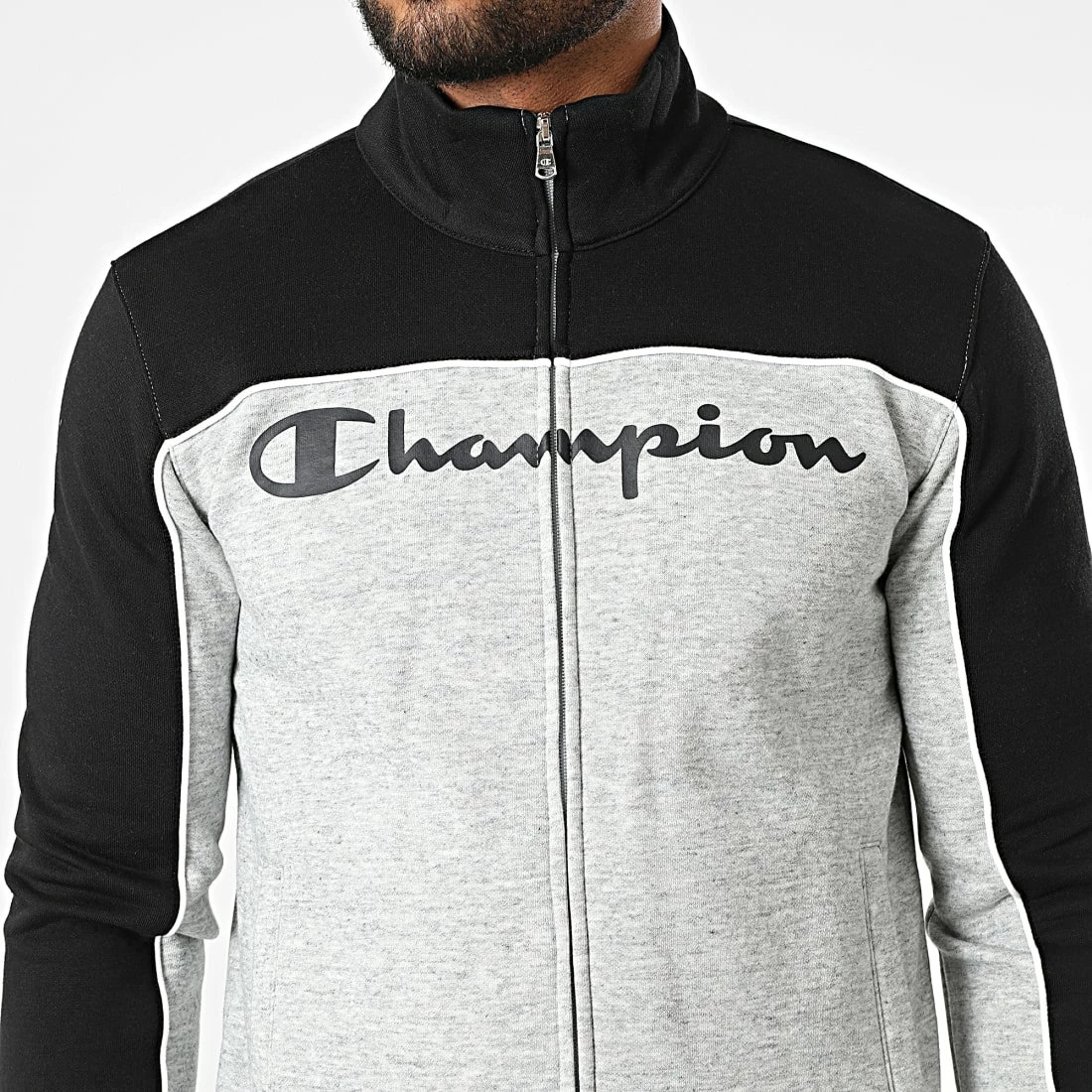 Ensemble De Survetement 218118 Gris Chiné Noir de Champion 4 Ensemble De Survetement 218118 Gris Chiné Noir de Champion – Image 2
