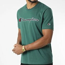 Tee Shirt 218007 Vert de Champion 8 Tee Shirt 218007 Vert de Champion -Champion Soldes champion 328461 218007 GS568 20220720T151900 03