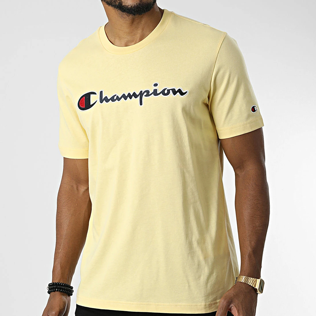 Tee Shirt 218007 Jaune de Champion 3 Tee Shirt 218007 Jaune de Champion