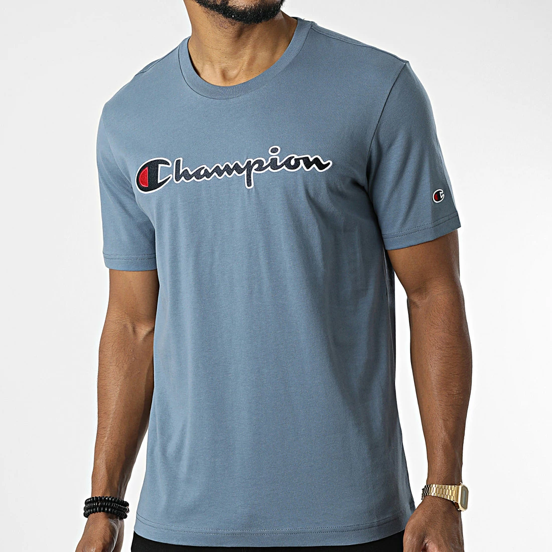 Tee Shirt 218007 Bleu Clair de Champion 3 Tee Shirt 218007 Bleu Clair de Champion