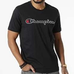 Tee Shirt 218007 Noir de Champion 8 Tee Shirt 218007 Noir de Champion -Champion Soldes champion 328465 218007 KK001 20220721T155859 03