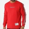 Sweat Crewneck A Bandes 217843 Rouge de Champion