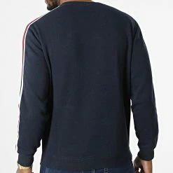 Sweat Crewneck A Bandes 217843 Bleu Marine de Champion -Champion Soldes champion 328829 217843 BS501 20220721T160646 04