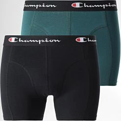 Lot De 2 Boxers U20001 Noir Vert de Champion