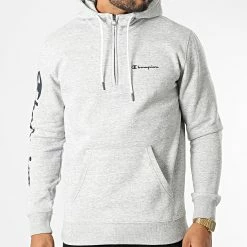 Sweat Col Zippé Capuche 217930 Gris Chiné de Champion 8 Sweat Col Zippé Capuche 217930 Gris Chiné de Champion -Champion Soldes champion 329792 217930 EM021 20220805T101352 03