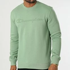 Sweat Crewneck 218283 Vert Clair de Champion
