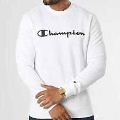 Sweat Crewneck 218283 Blanc de Champion -Champion Soldes champion 329796 218283 WW001 20220728T143747 03