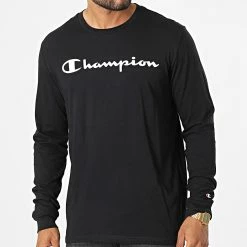 Tee Shirt Manches Longues 218285 Noir de Champion