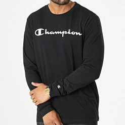 Tee Shirt Manches Longues 218285 Noir de Champion -Champion Soldes champion 329798 218285 KK001 20220728T153145 03