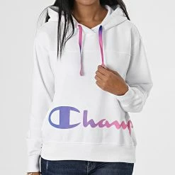 Sweat Capuche Femme 115621 Blanc de Champion