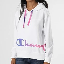 Sweat Capuche Femme 115621 Blanc de Champion -Champion Soldes champion 330368 115621 WW001 20220811T160733 03