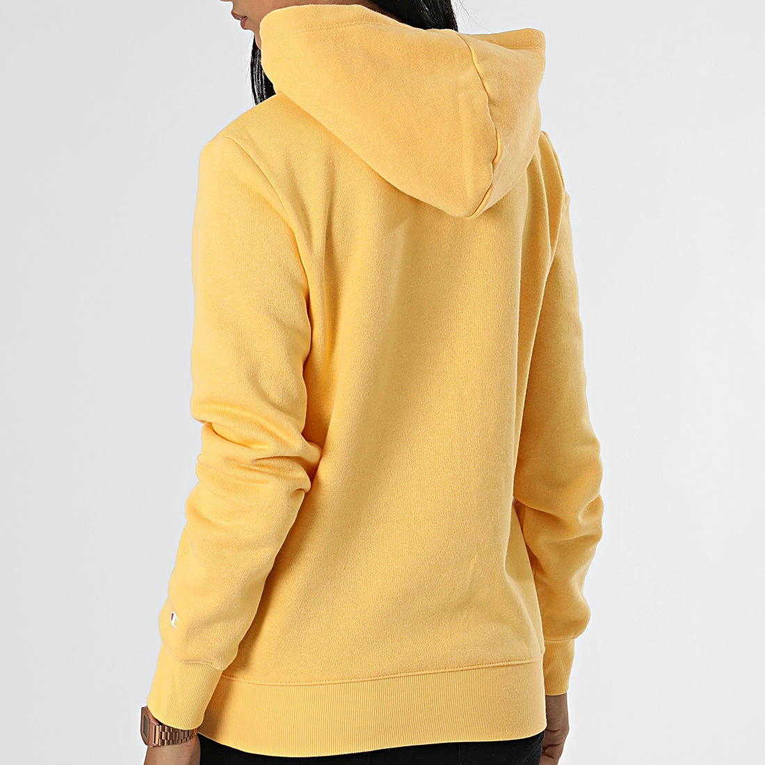Sweat Capuche Femme 115687 Jaune de Champion 6 Sweat Capuche Femme 115687 Jaune de Champion – Image 4