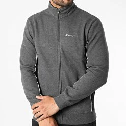 Ensemble Veste Zippée et Pantalon Jogging 218111 Noir Gris Anthracite Chiné de Champion -Champion Soldes champion 330385 218111 EM501 20220805T105420 03
