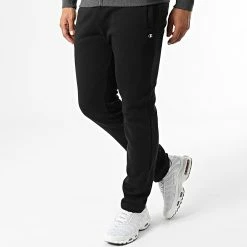 Ensemble Veste Zippée et Pantalon Jogging 218111 Noir Gris Anthracite Chiné de Champion -Champion Soldes champion 330385 218111 EM501 20220805T105421 04
