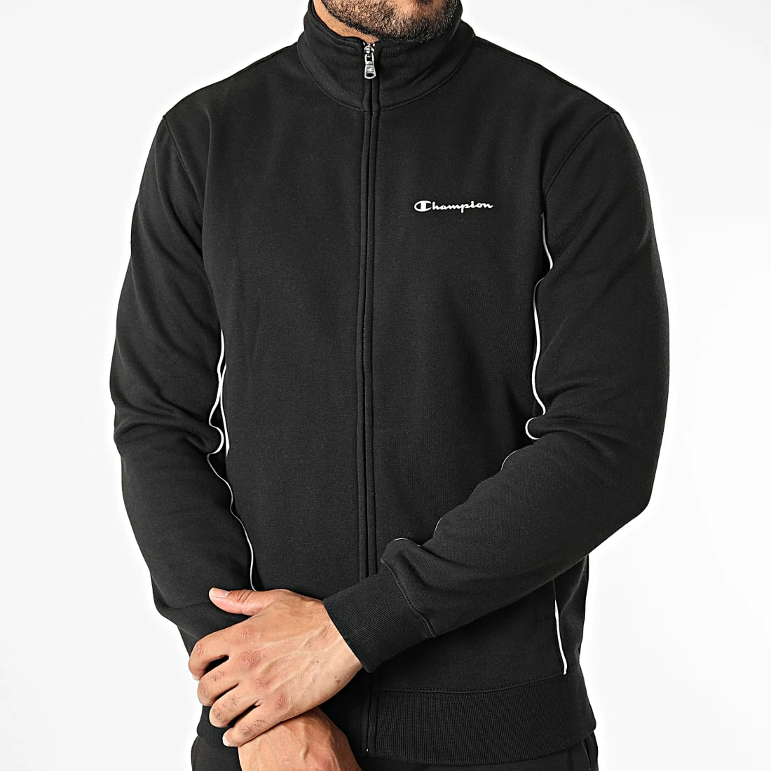 Ensemble Veste Zippée et Pantalon Jogging 218111 Noir de Champion 5 Ensemble Veste Zippée et Pantalon Jogging 218111 Noir de Champion – Image 3