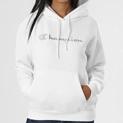Sweat Capuche Femme 115477 Blanc de Champion -Champion Soldes champion 330605 115477 WW001 20220811T160654 03