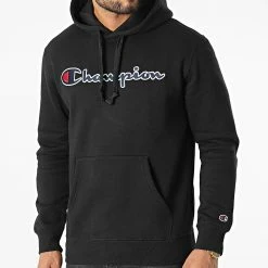 Sweat Capuche 217858 Noir de Champion -Champion Soldes champion 330606 217858 KK001 20220811T142555 03