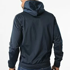 Veste Zippée Capuche A Bandes 217838 Bleu Marine de Champion -Champion Soldes champion 331533 217838 BS501 20220811T151636 04