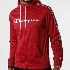 Veste Zippée Capuche A Bandes 217838 Bordeaux de Champion