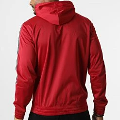 Veste Zippée Capuche A Bandes 217838 Bordeaux de Champion -Champion Soldes champion 331535 217838 RS506 20220810T141443 04